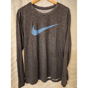 Men's XL Nike Dri-Fit Long Sleeve Shirt, Charcoal Black